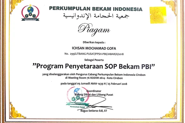 piagam PBI