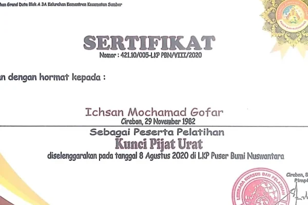 sERTIFIKAT pbn